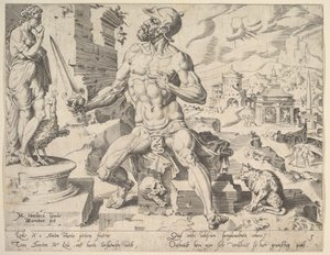 Simeon, uit de serie De Twaalf Patriarchen, 1550 door Dirck Volkertsen Coornhert