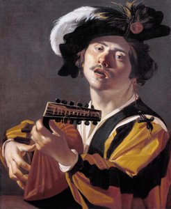 De luitspeler door Dirck van Baburen