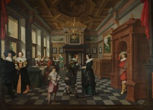 Een Zevendelige Decoratieve Reeks: Een Interieur door Dirck van Delen