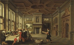 Distinguished Dinner Company in an Interior