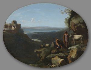 Mercurius en Argus in een landschap, c.1635