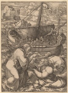 Sint Petrus loopt op het water