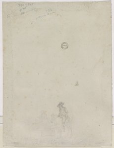 Schets van Boeren bij een Fontein (verso)