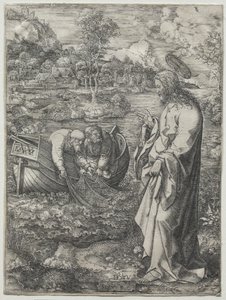 Jezus roept St. Peter en St. Andrew door Dirk Vellert