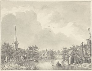 Het dorp Harmelen aan de Leidse Vaart buiten Utrecht door Dirk Verrijk