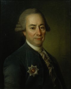 Portret van Pyotr Vasilyevich Bakunin 1725-1786, 1782 door Dmitri Grigorievich Levitsky