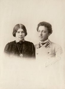 Alexander Blok, Russische dichter, met zijn vrouw Lyuba, ca. 1900s door Dmitri Spiridonovich Zdobnov