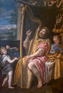 Koning David speelt de harp, Domenico Zampieri, bekend als de Dominiquin