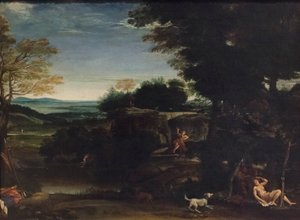 Landschap met Sylvia en een sater