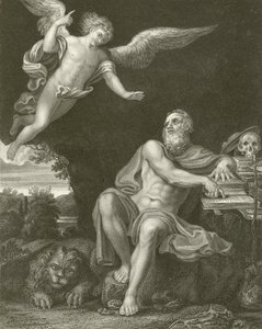 Sint Hiëronymus met de engel door Domenichino