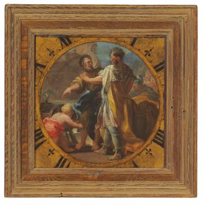 Archimedes demonstreert zijn uitvinding aan koning Hieron van Syracuse door Domenico Antonio Vaccaro