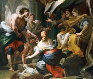 Het oordeel van Salomo door Domenico Antonio Vaccaro (1678-1745)