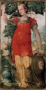 Vrouwelijk personage, misschien Minerva door Domenico Beccafumi