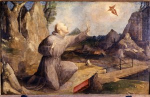 Sint Franciscus ontvangt de stigmata door Domenico Beccafumi