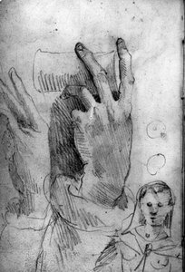 Studies van een hand en een vrouw