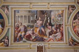 Het offer van Codrus, koning van Athene Openbare deugden van Griekse en Romeinse helden, 1529-1535 door Domenico di Pace Beccafumi  