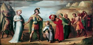 De continentie van Scipio de Afrikaan door Domenico Beccafumi