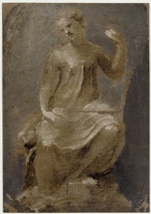 Troonende vrouwelijke figuur (Amor Patriae) door Domenico Beccafumi