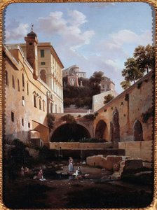 Zijaanzicht van villa del Principe of palazzo di Andrea Doria in Genes, Italië