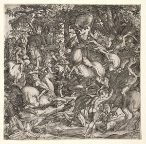Slag van naakte mannen, 1517