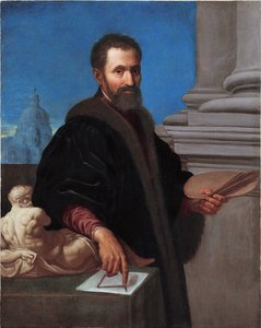 Portret van Michelangelo Buonarroti
