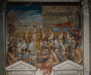 Processie van het lichaam van Sint Antoninus door Domenico Cresti