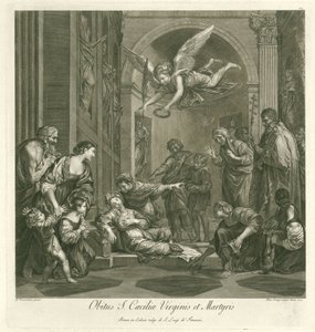 Dood van de heilige Cecilia door Domenico Cunego
