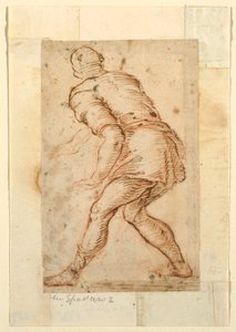 Figurale Studie van een Man door Domenico Gargiulo, called Micco Spadaro