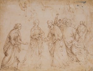 Huwelijk van de Maagd door Domenico Ghirlandaio