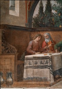 Het Laatste Avondmaal. Detail. (Fresco) door Domenico Ghirlandaio