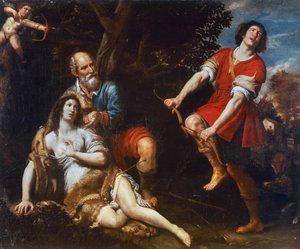 Silvio en Dorinda, door Domenico Fiasella