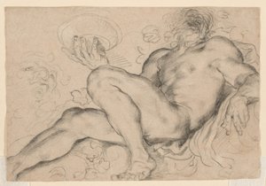 Studie voor Bacchus of Silenus door Domenico Maria Canuti