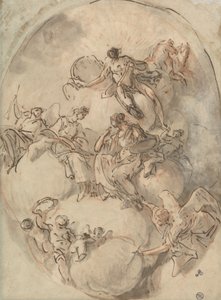 Studie voor Plafond: Apollo en andere Figuren