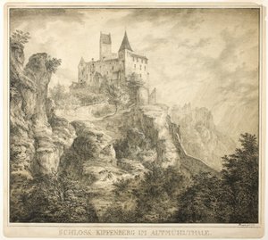 Kasteel Kipfenberg in de vallei van Altmühl door Domenico Quaglio