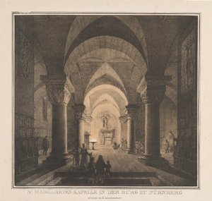 Opmerkelijke gebouwen uit de middeleeuwen in Duitsland: St. Margarets Kapel in het Keizerlijke... door Domenico Quaglio