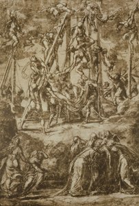 Studie voor de Afzetting door Domenico Robusti Tintoretto
