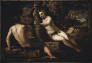 De erfzonde door Domenico Robusti Tintoretto