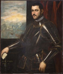Portret van een Venetiaanse admiraal, 16e eeuw door Domenico, Tintoretto