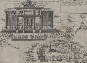 Intocht van Hendrik III, koning van Frankrijk en Polen, in Venetië, 1574 door Domenico Zenoi