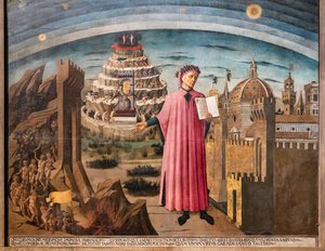 De Goddelijke Komedie van Dante Alighieri door Domenico di Michelino