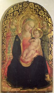 Madonna van Nederigheid met twee engelen, 1460