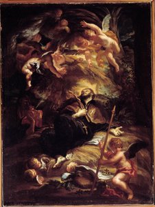 De dood van Sint Franciscus Xaverius (1506-1552), Spaanse jezuïetenmissionaris door Domenico the Elder Piola