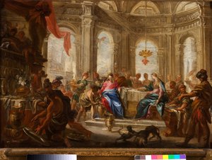 De Bruiloft te Kana door Domenico the Elder Piola
