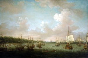 Zevenjarige Oorlog (1756-1763): Verovering van Havana (Cuba) 1762, landing van de kanonnen en reserves op 30 juni