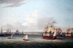 Zevenjarige Oorlog (1756-1763): De Britse vloot voer de haven van Havana (Cuba) binnen op 21 augustus door Dominic Serres