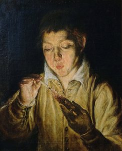 El Soplón Jongen die op een Kaars Blaast, ca 1571-1572