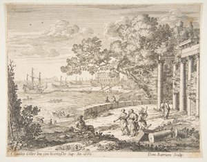 Landschap met Mercurius door Dominique Barriere