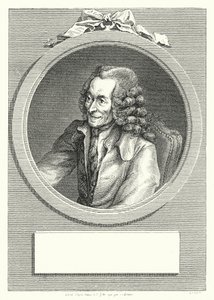 Voltaire, Franse Verlichtingsschrijver en filosoof (gravure)