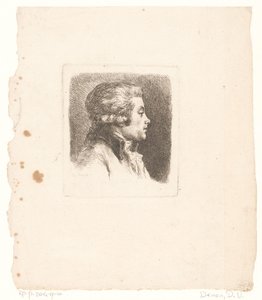 Portret van de Franse prentuitgever N.C. Aubourg door Dominique Vivant Denon (baron)
