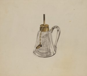 Camphene lamp door Don Pingatore